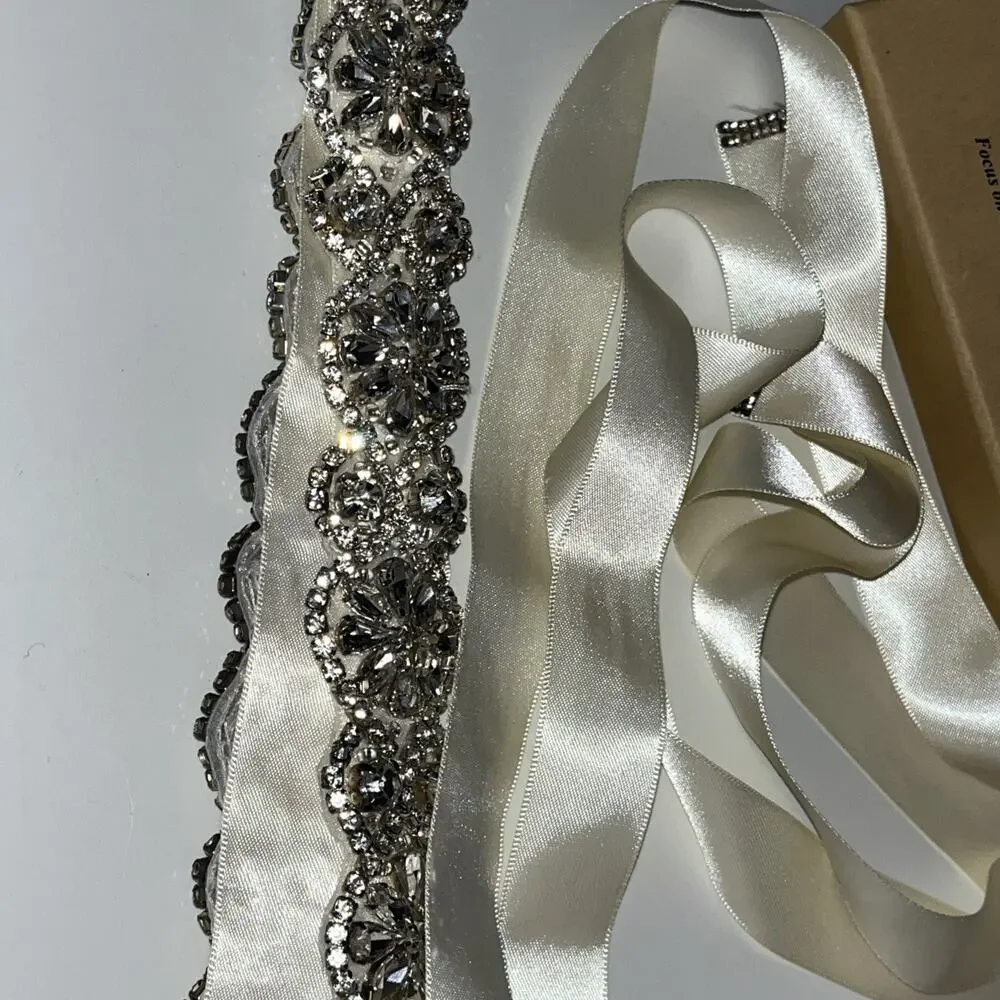 Yanstar Bridal Rhinestone Wedding Belt Gorgeous (J1)